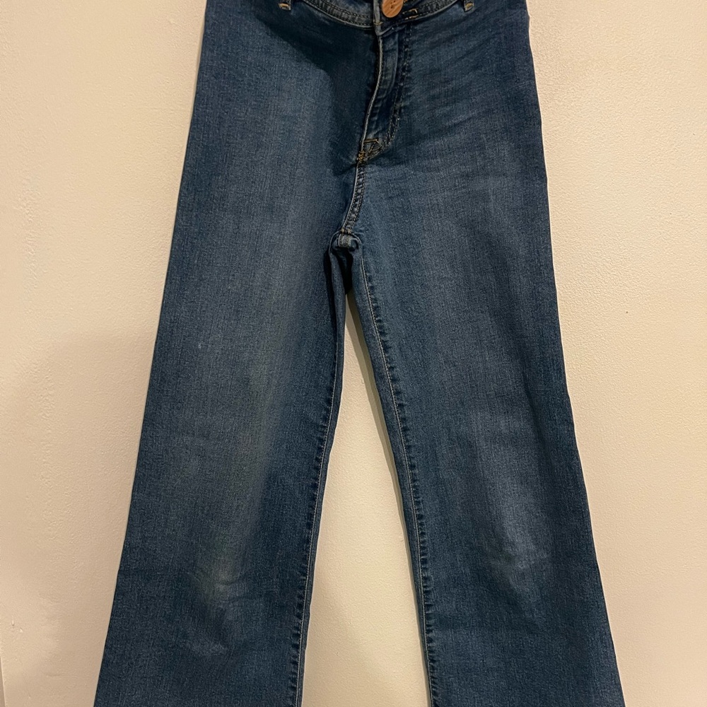 Zara Indigo Wide-Leg Jeans